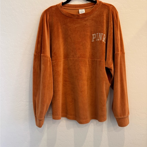 PINK Victoria's Secret Rust Velour Top - Picture 1 of 7